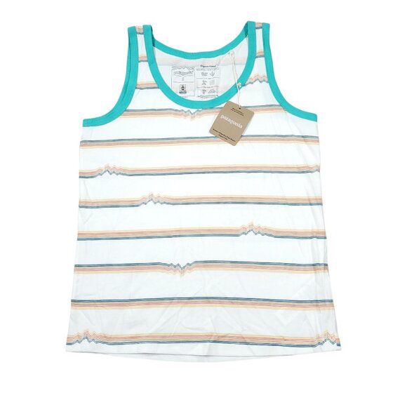 Patagonia Ridge Rise Stripe Repeat Organic Cotton Tank Top Women's Size Small - Picture 1 of 7